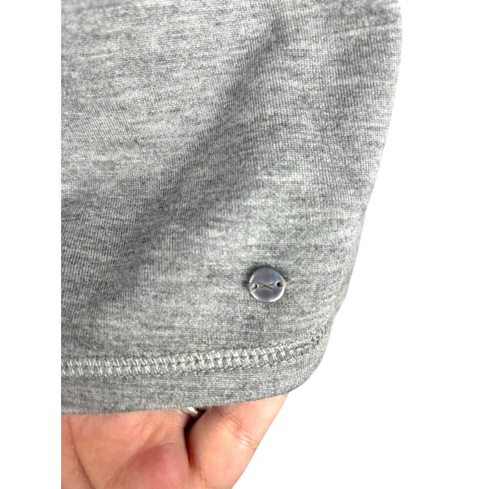 Brax Striped Grey Green Blue Ruffle Cuffed Crew Top 36 Cotton‎ - Picture 5 of 11